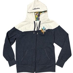 Walt Disney World Parks Full Zip Hoodie Size Med Mickey WDW Fleece Compass